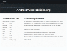 Tablet Screenshot of androidvulnerabilities.org